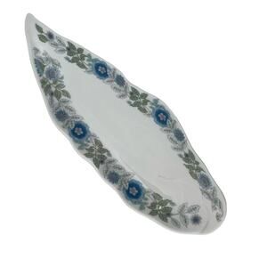 WEDGWOOD Trinket Dish Bone China Clementine Blue Floral